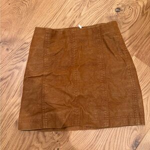 Free People Faux Leather Mini Skirt Size 0